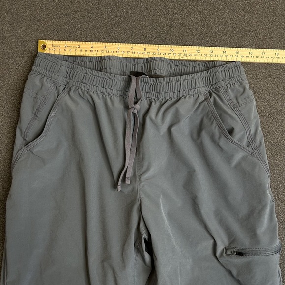 Eddie Bauer Jogger Pants Womens 12 Blue Fleece Lined Hiking Zip Pockets Warm - Picture 9 of 14